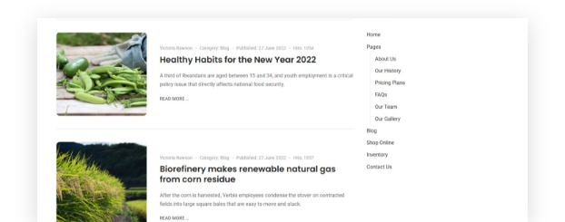 Present your latest articles in a responsive, <em>easy-to-navigate blog layout</em>