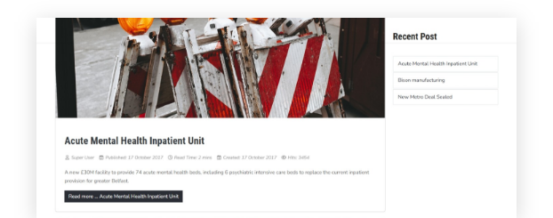 Present your latest articles in a responsive, <em>easy-to-navigate blog layout</em>