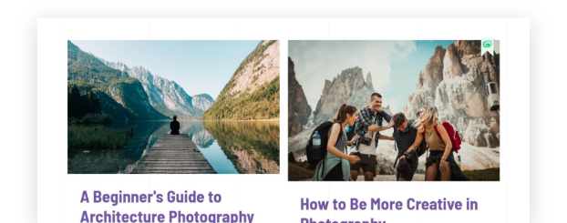Present your latest articles in a responsive, <em>easy-to-navigate blog layout</em>