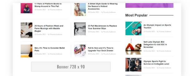 Dedicated spaces to <em>showcase advertisements</em>