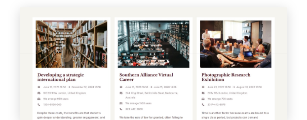 Keep your audience updated with the <em>Latest Events</em>