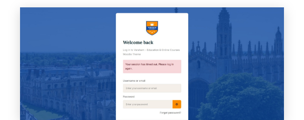 <em>Customizable</em> login page