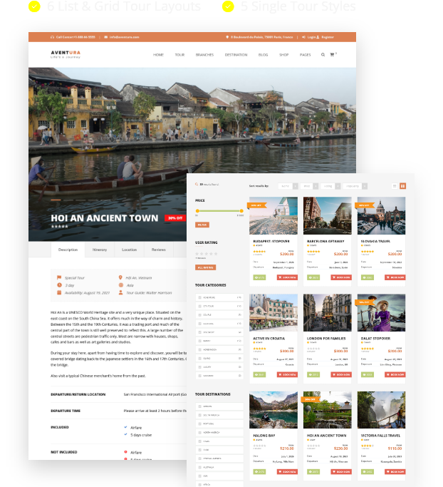 Build your <em>tour page</em> and showcase your featured travel plans